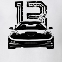 2013 Corvette Grill View With Year Light Color T Shirt