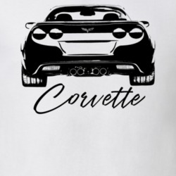 2013 Corvette Rear View With Model Name Light Color T Shirt