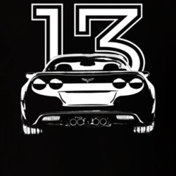 2013 Corvette Rear View With Year Dark Color T Shirt