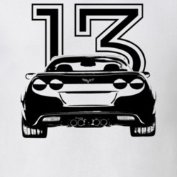 2013 Corvette Rear View With Year Light Color T Shirt