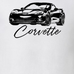 2012 Corvette Three Quarter View With Model Name Light Color T Shirt