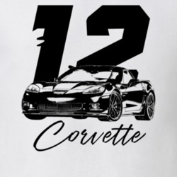2012 Corvette Three Quarter View With Year And Model Name Light Color 