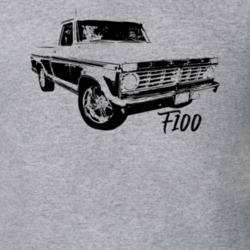 1973 F100 Pickup Truck Three Quarter Side View With Model Name Heather