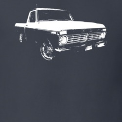 1973 F100 Pickup Truck Three Quarter Side View Charcoal Grey T Shirt