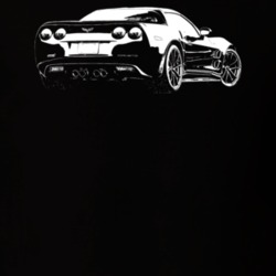 2012 Corvette Rear Angle View Dark Color T Shirt