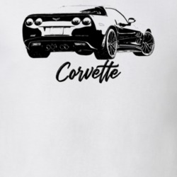 2012 Corvette Rear Angle View With Model Name Light Color T Shirt