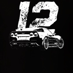 2012 Corvette Rear Angle View With Year Dark Color T Shirt