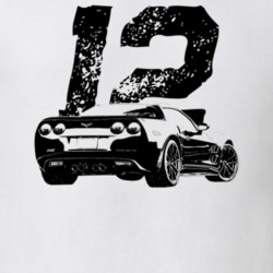2012 Corvette Rear Angle View With Year Light Color T Shirt