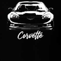 2012 Corvette Grill View With Model Name Dark Color T Shirt