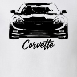 2012 Corvette Grill View With Model Name Light Color T Shirt