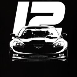 2012 Corvette Grill View With Year Dark Color T Shirt