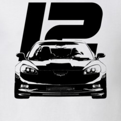 2012 Corvette Grill View With Year Light Color T Shirt