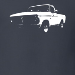 1974 F100 Pickup Truck Three Quarter Side View Charcoal Grey T Shirt