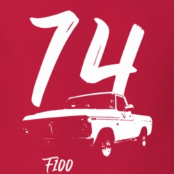 1974 F100 Pickup Truck Three Quarter Side View With Year And Momdel Na