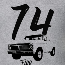 1974 F100 Pickup Truck Three Quarter Side View With Year And Model Nam