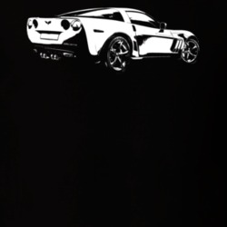 2011 Corvette Rear Angle View Dark Color T Shirt