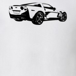 2011 Corvette Rear Angle View Light Color T Shirt