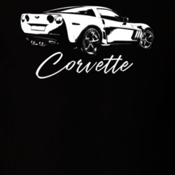 2011 Corvette Rear Angle View With Model Name Dark Color T Shirt