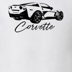 2011 Corvette Rear Angle View With Model Name Light Color T Shirt