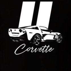 2011 Corvette Rear Angle View With Year And Model Name Dark Color T Sh