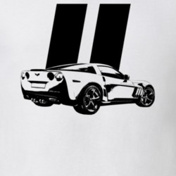 2011 Corvette Rear Angle View With Year Light Color T Shirt