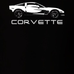 2011 Corvette Side View With Model Name Dark Color T Shirt