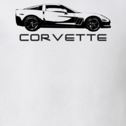 2011 Corvette Side View With Model Name Light Color T Shirt
