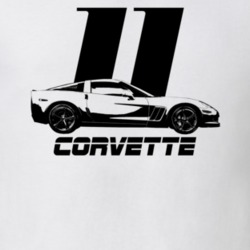 2011 Corvette Side View With Year And Model Name Light Color T Shirt