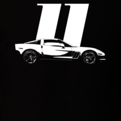 2011 Corvette Side View With Year Dark Color T Shirt