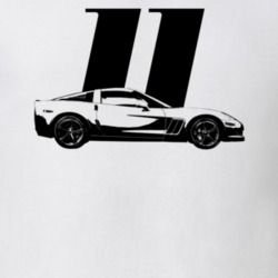 2011 Corvette Side View With Year Light Color T Shirt