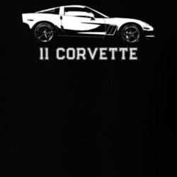 2011 Corvette Side View With Year Model Dark Color T Shirt