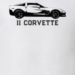 2011 Corvette Side View With Year Model Light Color T Shirt