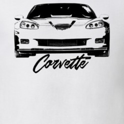 2010 Corvette Grill View With Model Light Color T Shirt