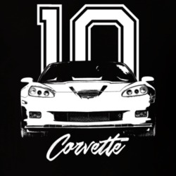 2010 Corvette Grill View With Year And Model Dark Color T Shirt