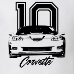 2010 Corvette Grill View With Year And Model Light Color T Shirt