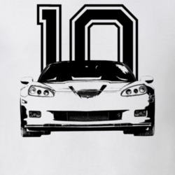 2010 Corvette Grill View With Year Light Color T Shirt