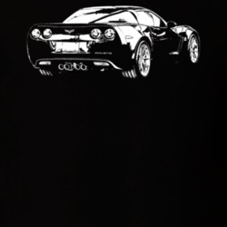 2009 Corvette Rear Angle View Dark Color T Shirt