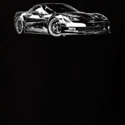 2008 Corvette Side Angle View Dark Color T Shirt