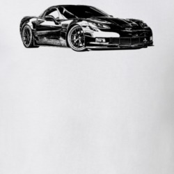 2008 Corvette Side Angle View Light Color T Shirt