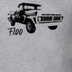1977 F100 Pickup Truck Three Quarter Side View With Model Name Heather