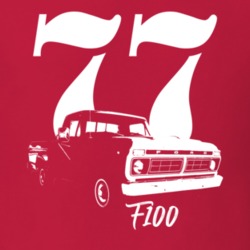 1977 F100 Pickup Truck Three Quarter Side View With Year And Model Nam