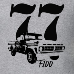 1977 F100 Pickup Truck Three Quarter Side View With Year And Model Nam
