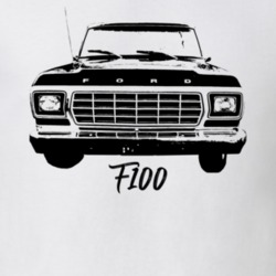1978 F100 Pickup Truck Grill View With Model Name White T Shirt