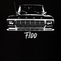 1978 F100 Pickup Truck Grill View With Model Name Black T Shirt