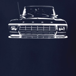 1978 F100 Pickup Truck Grill View Navy Blue T Shirt