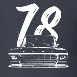 1978 F100 Pickup Truck Grill View With Year Charcoal Grey T Shirt
