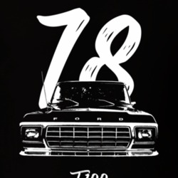 1978 F100 Pickup Truck Grill View With Year And Model Name Black T Shi
