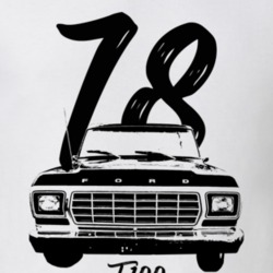 1978 F100 Pickup Truck Grill View With Year And Model Name White T Shi