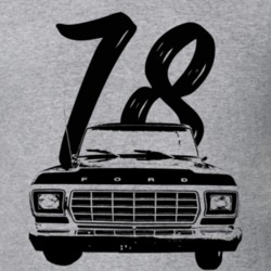 1978 F100 Pickup Truck Grill View With Year Heather Grey T Shirt