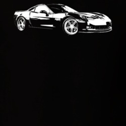 2007 Corvette Side Angle View Dark Color T Shirt